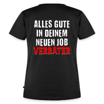 Alles Gute in deinem neuen Job Verräter - Frauen Premium Bio T-Shirt - Schwarz - Hinten - Selfina (174cm)
