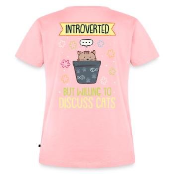 introvert - Women's Premium Organic T-shirt - rose - Back - AI Model Female 172 dark (172cm)