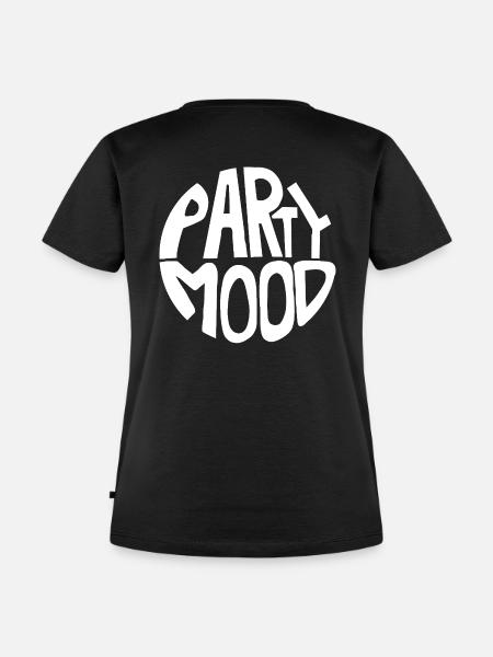 Party Mood - Frauen Premium Bio T-Shirt - Schwarz