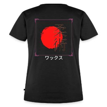 Ju Jutsu - Frauen Premium Bio T-Shirt - Schwarz - Hinten - Selfina (174cm)