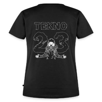 tekno 23 - Women's Premium Organic T-shirt - black - Back - Selfina (174cm)