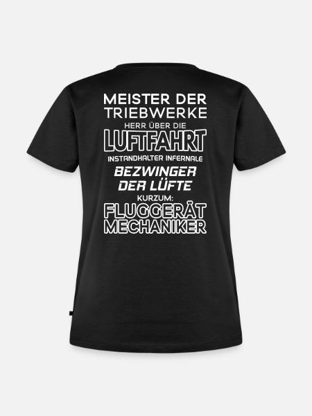 Fluggerätmechaniker/Fluggerätmechanikerin - Frauen Premium Bio T-Shirt - Schwarz