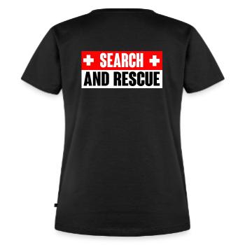 Search and Rescue - T-shirt Premium bio Femme - noir - Dos - Selfina (174cm)