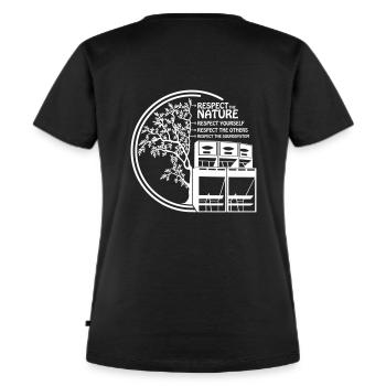 respecter la nature des autres systèmes sonores - T-shirt Premium bio Femme - noir - Dos - Selfina (174cm)