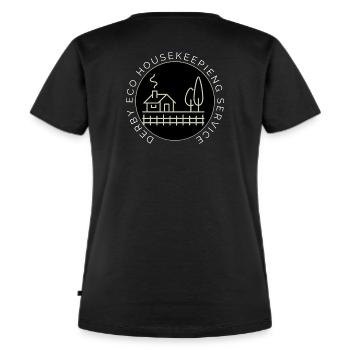 DERBY ECO HOUSEKEEPIENG SERVICE - Women's Premium Organic T-shirt - black - Back - Selfina (174cm)