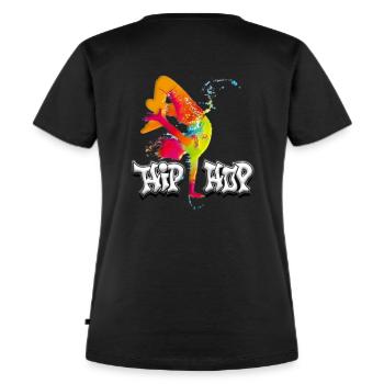 HIP HOP - T-shirt Premium bio Femme - noir - Dos - Selfina (174cm)