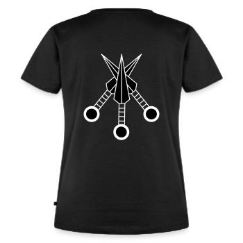 Couteau à lancer - T-shirt Premium bio Femme - noir - Dos - Selfina (174cm)
