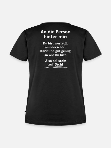 Du bist gut genug! - Frauen Premium Bio T-Shirt - Schwarz