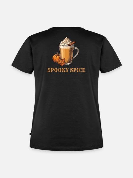 Spooky Spice Pumpkin Spice - Frauen Premium Bio T-Shirt - Schwarz