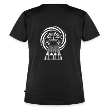 tekno 23 ufo soundsystem - T-shirt Premium bio Femme - noir - Dos - Selfina (174cm)