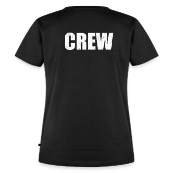 crew stage hand Techniker Meister Veranstaltung - Frauen Premium Bio T-Shirt - Schwarz - Hinten - Selfina (174cm)