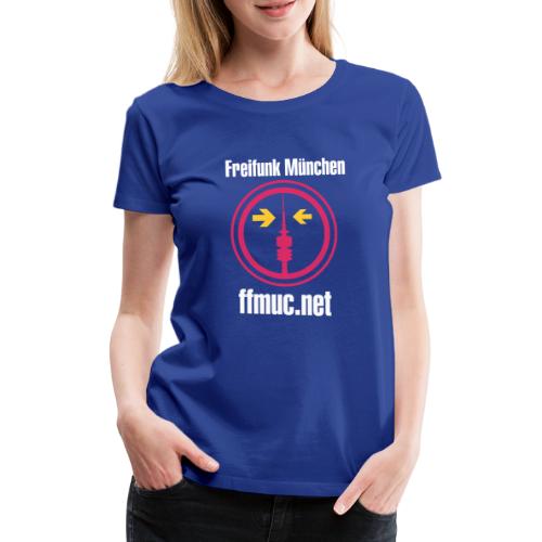 Freifunk München mit URL weiß - Frauen Premium T-Shirt