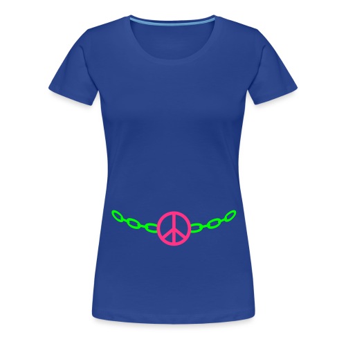 Kettengürtel mit Peace Symbol - Frauen Premium T-Shirt