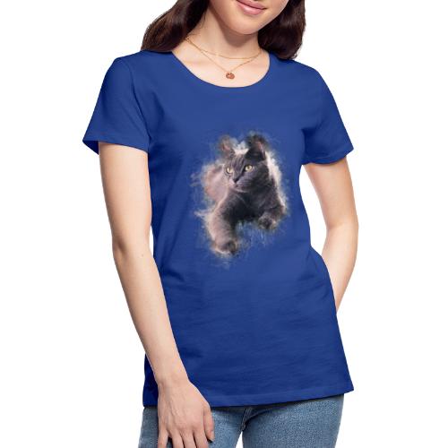 Pintura de acuarela de Chartreux -por- Wyll-Fryd - Camiseta premium mujer