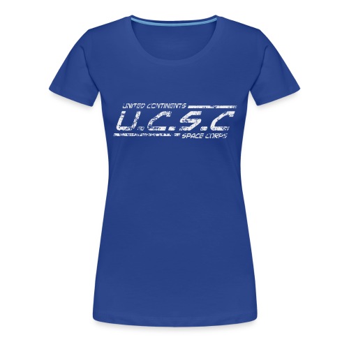 Damaged UCSC Logo White - Space Precinct Zero - Women's Premium T-Shirt