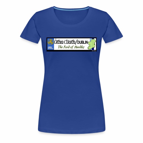 CO. DUBLIN, IRELAND: licence plate tag style decal - Women's Premium T-Shirt