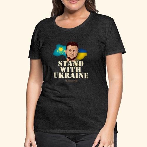 Ukraine Kasachstan - Frauen Premium T-Shirt