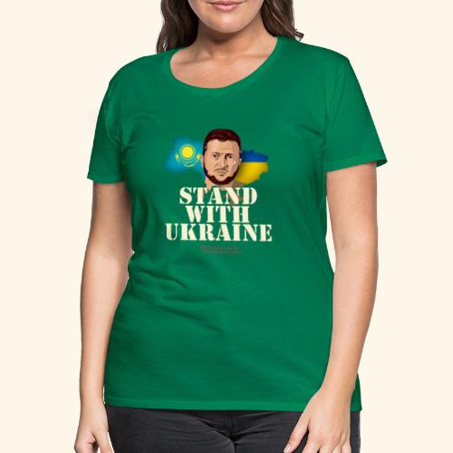 Ukraine Kasachstan - Frauen Premium T-Shirt