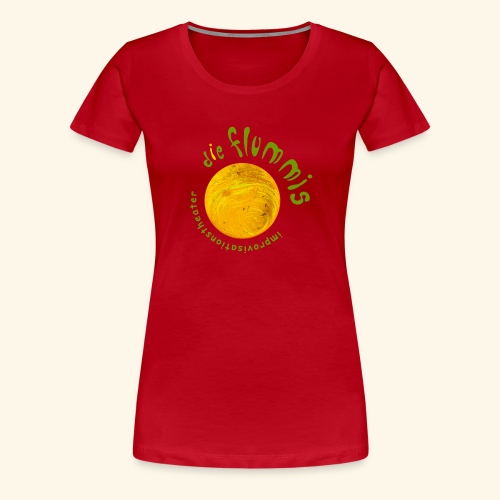 Flummi Logo rund gelb - Frauen Premium T-Shirt
