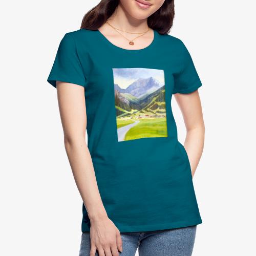 Gebirgslandschaft - Frauen Premium T-Shirt