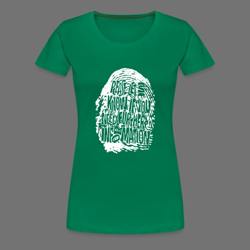 Fingerprint DNA (hvid) - Dame premium T-shirt