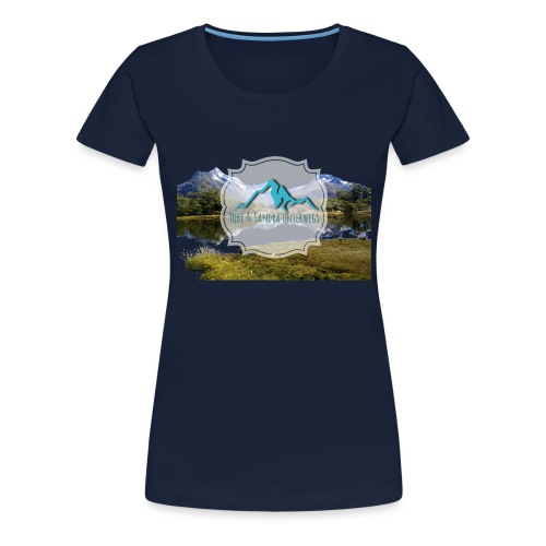 Logo mit Berglandschaft - Frauen Premium T-Shirt