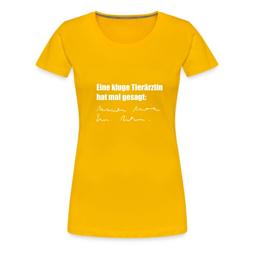 Kluge Tierärztin - Frauen Premium T-Shirt