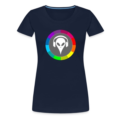 Regnbue farver Alien - Dame premium T-shirt