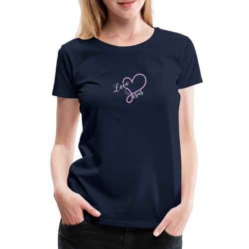 Love Jesus Herz Geschenk für Christen - Frauen Premium T-Shirt