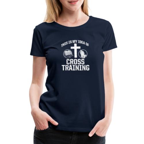 Sport mit Jesus und Bibel lesen Christen Spruch - Frauen Premium T-Shirt