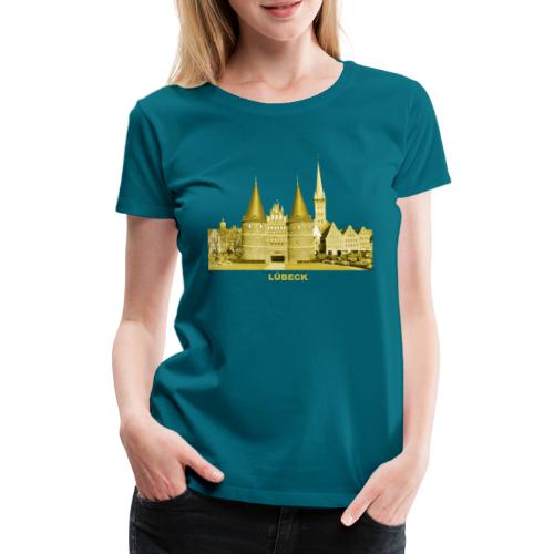 Lübeck Holstentor Hansestadt Wahrzeichen Ostsee - Frauen Premium T-Shirt