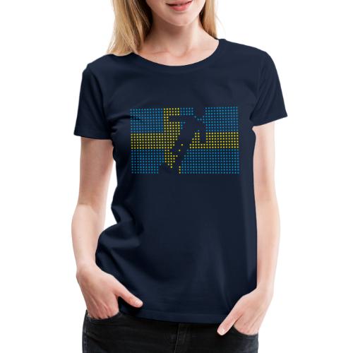 Sverige fotboll flagga - Premium-T-shirt dam