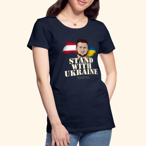 Ukraine Österreich Unterstützer T-Shirt Design - Frauen Premium T-Shirt