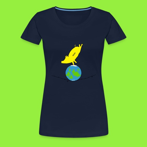 StitchPiggy on Top of the World - Women's Premium T-Shirt