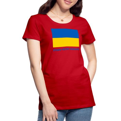 Stand with Ukraine Flagge Support & Solidarität - Frauen Premium T-Shirt