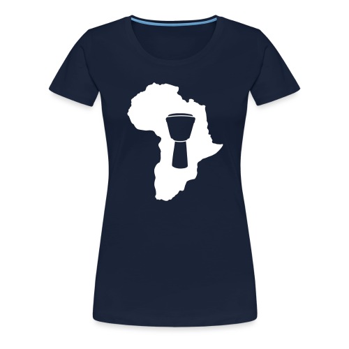 Djembe in Afrika weiss - Frauen Premium T-Shirt