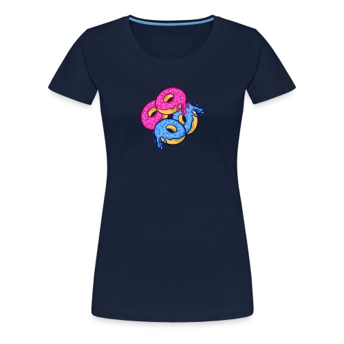 Donuts Blue and Red - Camiseta premium mujer