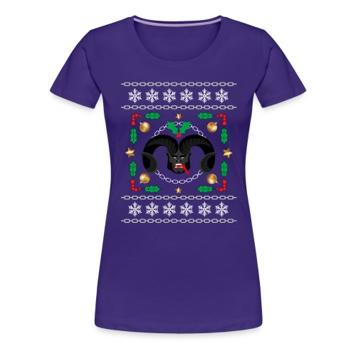 Ruma Joulupaita Krampus versio - Naisten premium t-paita