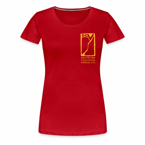 DCV T-Shirt Gruendungslogo Goldgelb und Schrift - Frauen Premium T-Shirt
