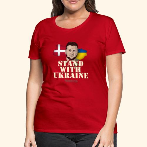 Ukraine Dänemark Unterstützer T-Shirt Design - Frauen Premium T-Shirt