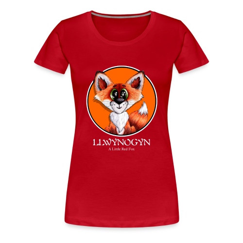llwynogyn - a little red fox (white) - Koszulka damska Premium