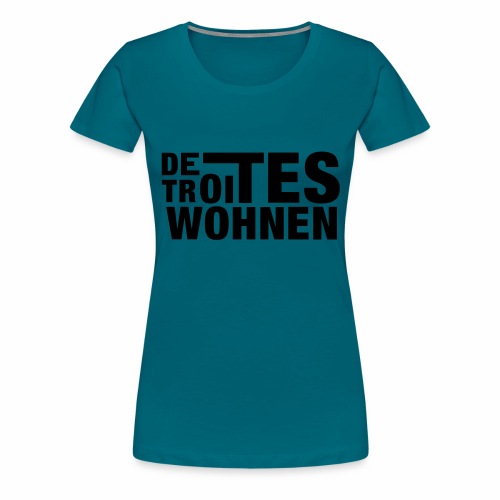 Detroites Wohnen - Dame premium T-shirt