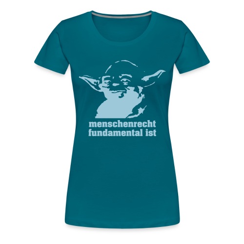 menschenrecht yoda (chocco) - Frauen Premium T-Shirt