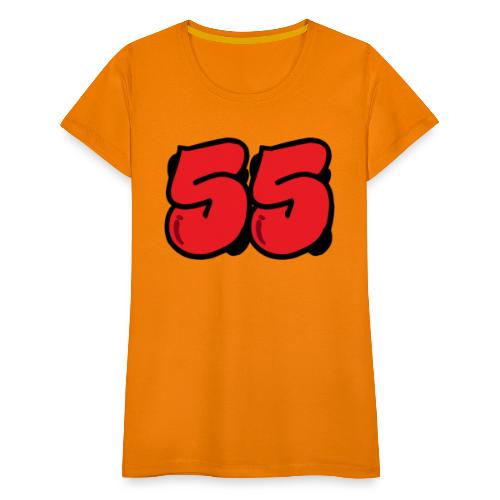 Punainen graffiti-tyylinen 55 - Naisten premium t-paita