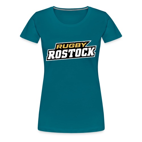 rugby rostock wortmarke gelb - Frauen Premium T-Shirt
