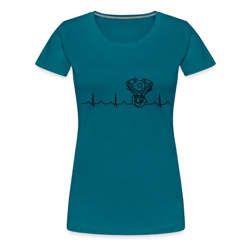 Late Shovel Heartbeat black - Frauen Premium T-Shirt