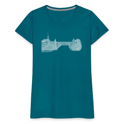 Bern mit Nydeggkirche und Nydeggbrücke - weiss - Frauen Premium T-Shirt