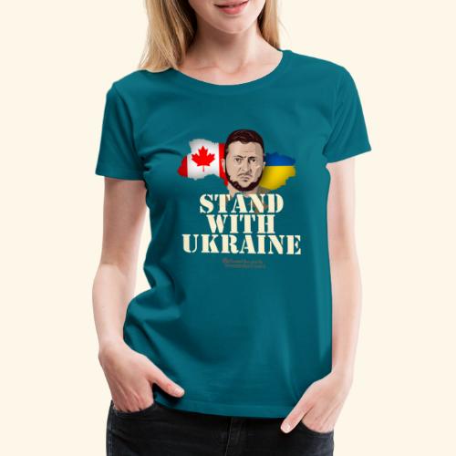 Ukraine Kanada Stand with Ukraine - Frauen Premium T-Shirt