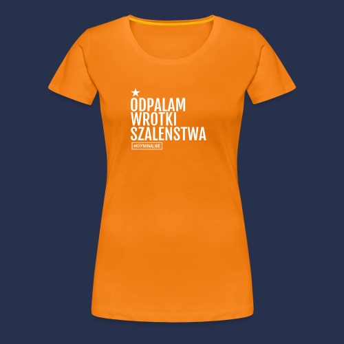 WROTKI SZALENSTWA - napis jasny - Koszulka damska Premium
