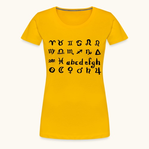 Śmieszne symbole Liczby Prezent Znak zodiaku SW - Koszulka damska Premium
